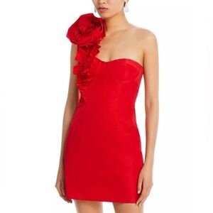 AQUA
Rosette Detail Mini Dress